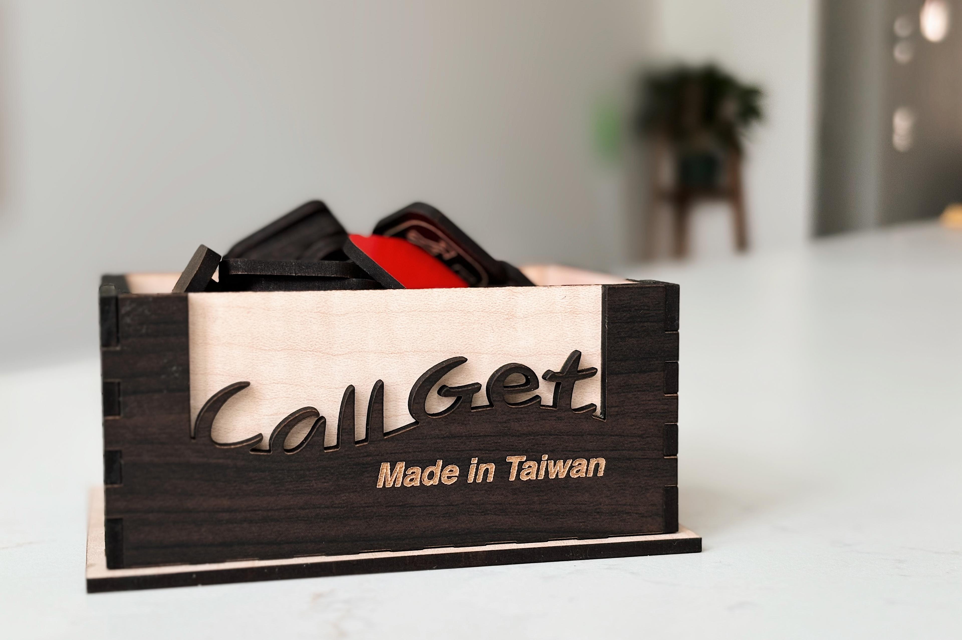 Call Get Card wooden box — Made in Taiwan